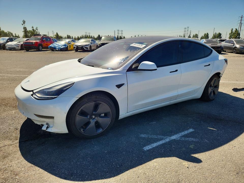 2022 Tesla Model 3 VIN 5YJ3E1EB0NF195511 — COPART salvage auction photo