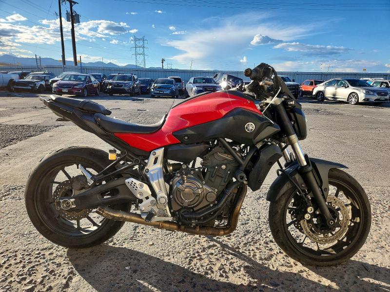 2015 Yamaha Fz07 VIN JYARM06E1FA002224 COPART salvage auction — FRONT END, Co - Salvage Title, sold $2,150 on 2026-10-21 (photo 1)
