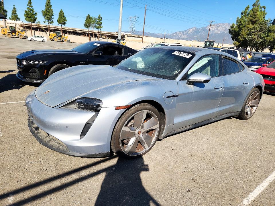 2021 Porsche Taycan VIN WP0AA2Y15MSA18811 COPART salvage auction — FRONT END, CA - DIS/DLR/EXP ONLY CLEAN TITLE (P), sold $0 on 2026-10-17 (photo 1)