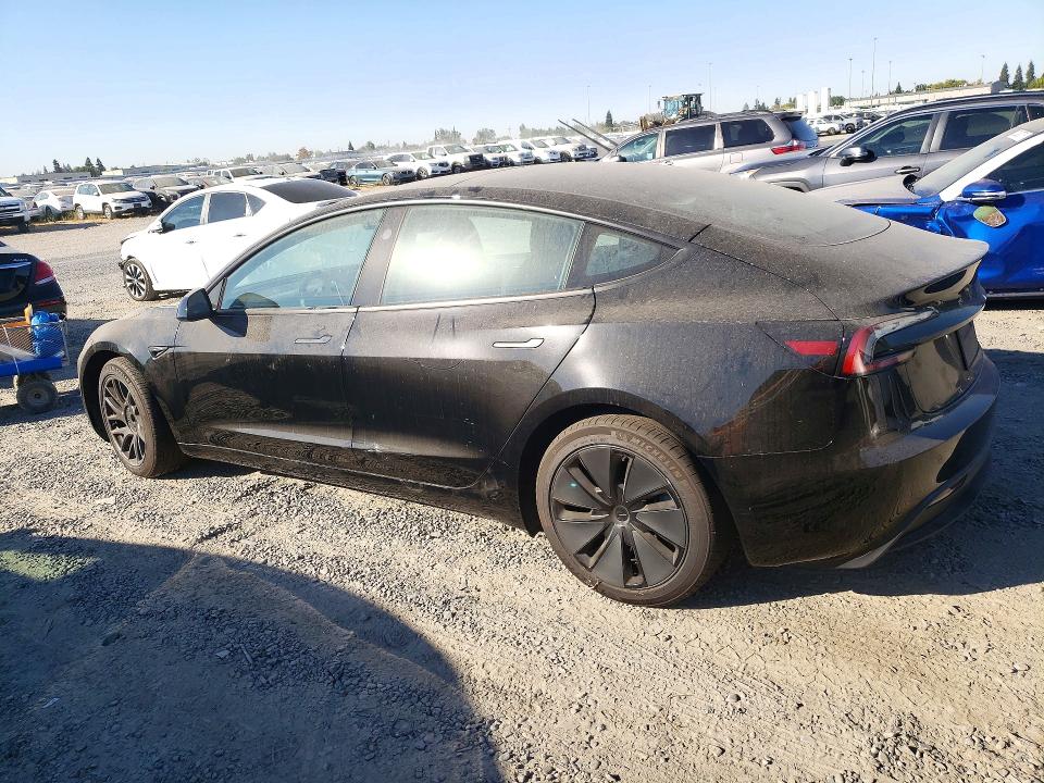 2024 Tesla Model 3 VIN 5YJ3E1EAXRF765902 COPART salvage auction — REAR END, Ca - Salvage Certificate, sold $0 on 2026-10-11 (photo 2)
