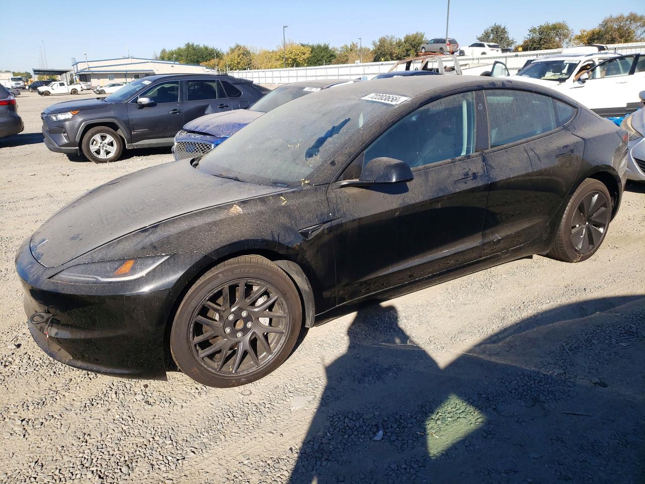 2024 Tesla Model 3 VIN 5YJ3E1EAXRF765902 COPART salvage auction — Rear End, CA - SALVAGE CERTIFICATE, sold $15,000 on 2026-10-10 (photo 1)