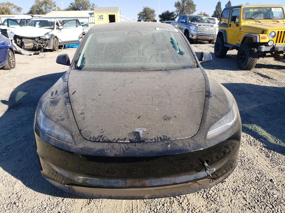 2024 Tesla Model 3 VIN 5YJ3E1EAXRF765902 COPART salvage auction — REAR END, Ca - Salvage Certificate, sold $0 on 2026-10-11 (photo 5)