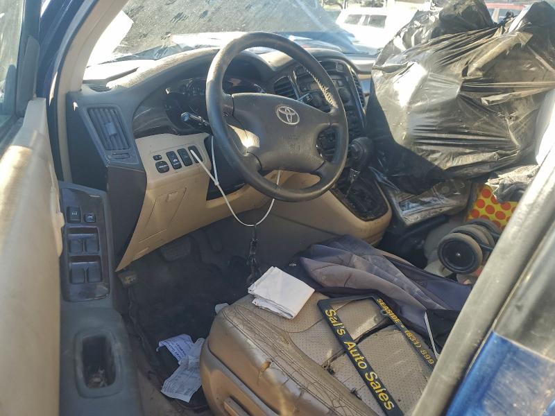 2001 Toyota Highlander VIN JTEHF21A810019719 COPART salvage auction — MECHANICAL, Ca - Salvage Acquisition Billofsale, sold $525 on 2026-07-16 (photo 8)