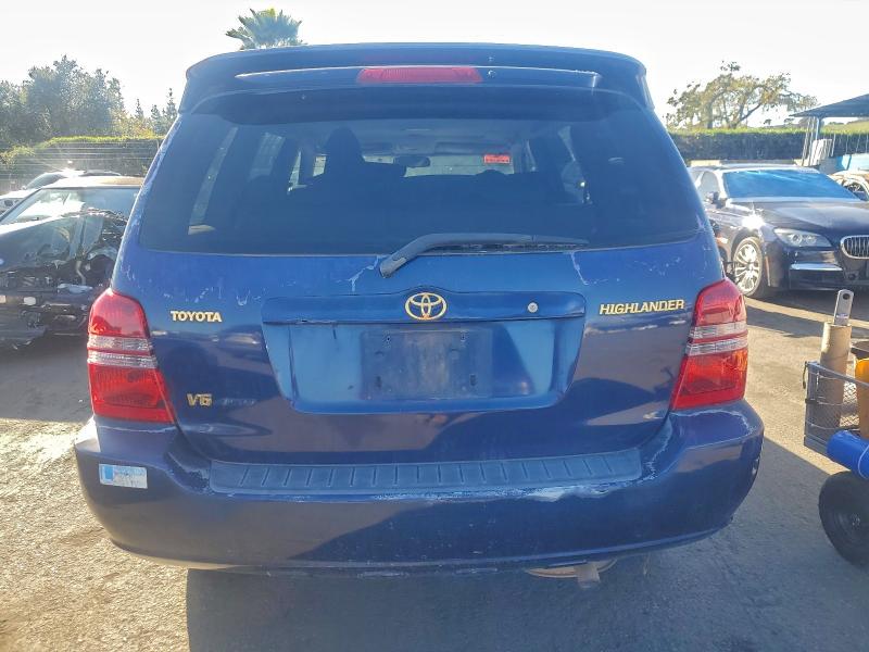 2001 Toyota Highlander VIN JTEHF21A810019719 COPART salvage auction — MECHANICAL, Ca - Salvage Acquisition Billofsale, sold $525 on 2026-07-16 (photo 6)