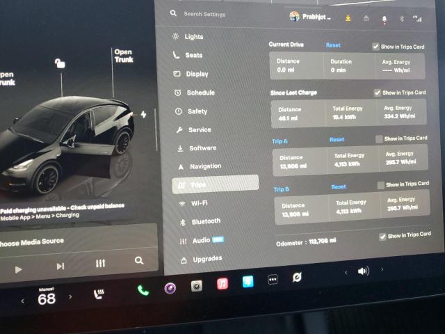2023 Tesla Model y VIN 7SAYGDEF3PF596738 COPART salvage auction — REAR END, Wa - Bill Of Sale, sold $8,500 on 2026-07-13 (photo 9)