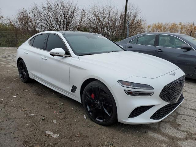 2023 Genesis G70 VIN KMTG54TE0PU128550 COPART salvage auction — SIDE, In - Cert Of Title-Salvage Title, sold $14,400 on 2026-07-10 (photo 4)