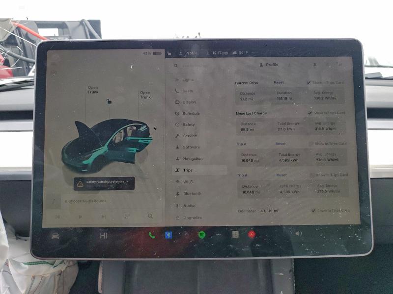 2022 Tesla Model 3 VIN 5YJ3E1ECXNF254217 COPART salvage auction — ALL OVER, Va - Cert Of Title - Salvage, sold $1,150 on 2026-07-02 (photo 9)