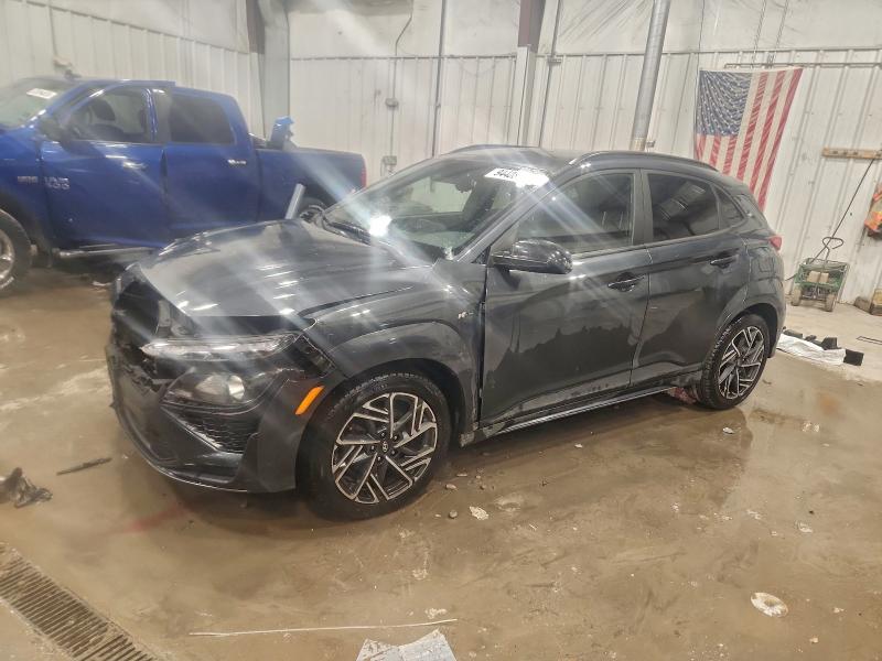 2022 Hyundai Kona VIN KM8K33A35NU870140 COPART salvage auction — FRONT END, Wi - Junked Vehicle Bill Of Sale, sold $4,000 on 2026-07-27 (photo 1)