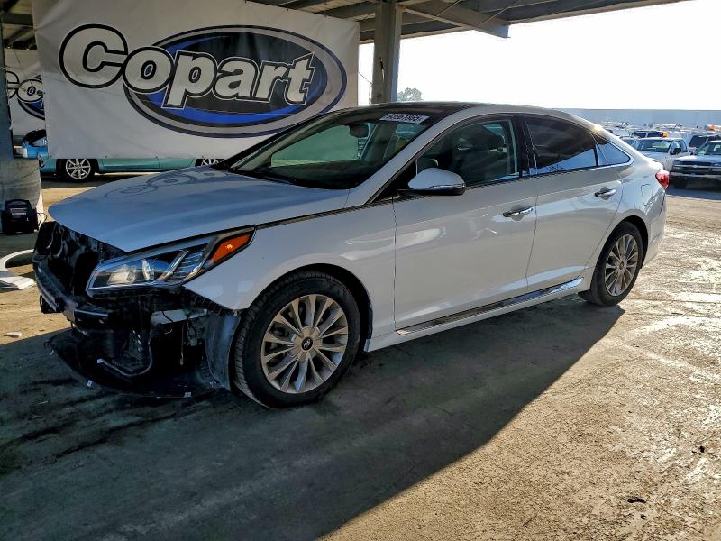 2015 Hyundai Sonata VIN 5NPE34AF9FH014725 COPART salvage auction — FRONT END, Ca - Salvage Certificate, sold $2,100 on 2026-07-09 (photo 1)