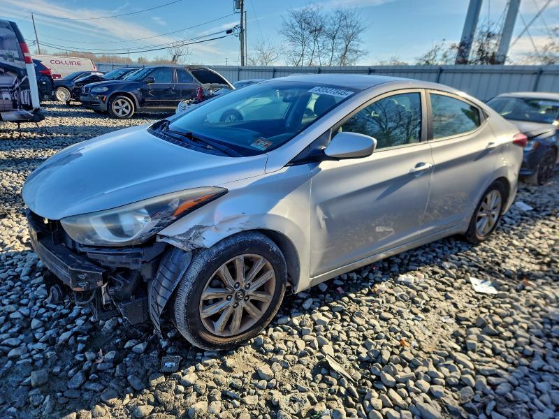 2014 Hyundai Elantra VIN KMHDH4AE7EU066360 COPART salvage auction — FRONT END, Nj - Cert Of Title-Salvage, sold $1,000 on 2026-07-08 (photo 1)