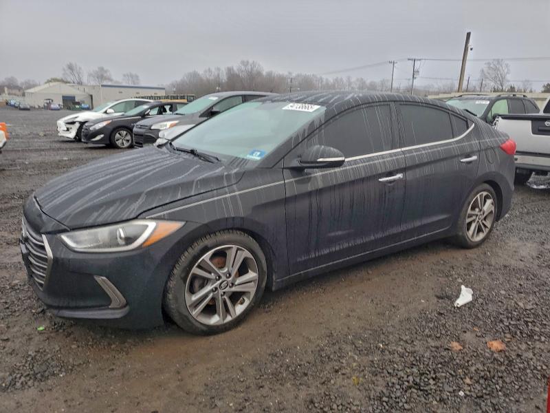 2017 Hyundai Elantra VIN KMHD84LF4HU307401 COPART salvage auction — FRONT END, NJ - CERT OF TITLE-SALVAGE, sold $2,250 on 2026-07-02 (photo 1)
