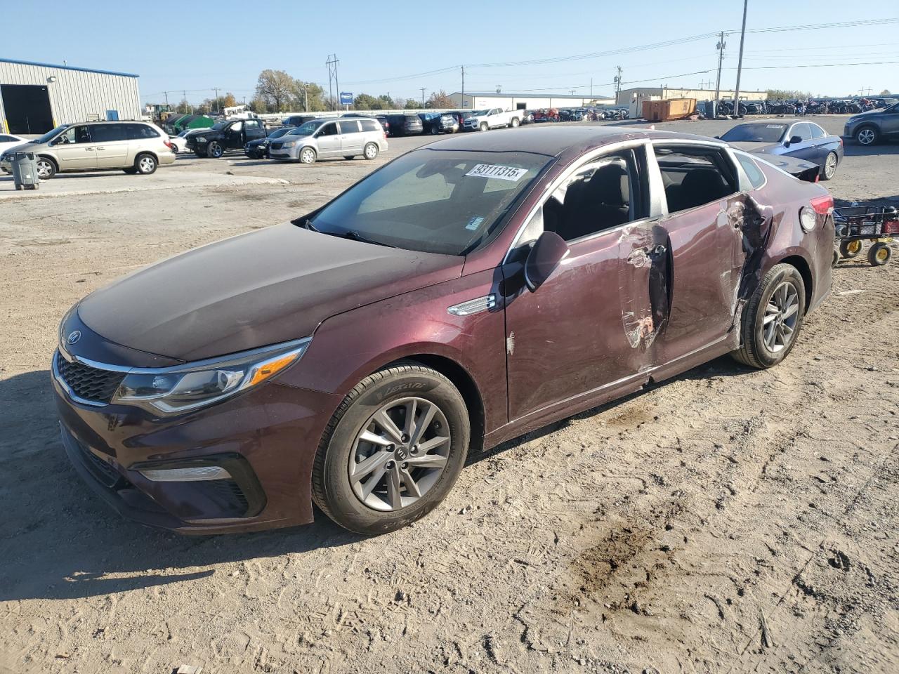 2020 Kia Optima VIN 5XXGT4L34LG440521 COPART salvage auction — Side, OK - CERT OF TITLE-SALVAGE, sold $1,650 on 2026-06-25 (photo 1)
