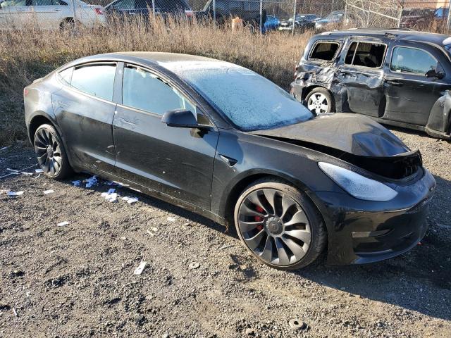 2023 Tesla Model 3 VIN 5YJ3E1EC7PF383261 COPART salvage auction — SIDE, IN - CERT OF TITLE-SALVAGE TITLE, sold $2,200 on 2026-07-23 (photo 4)