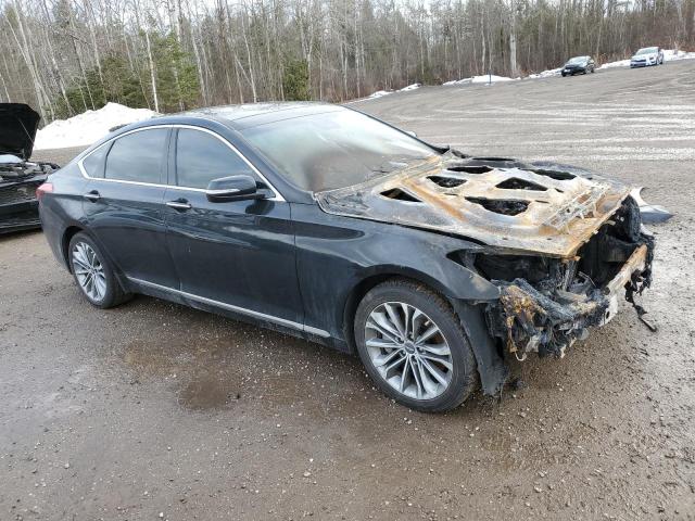 2015 Hyundai Genesis VIN KMHGN4JE3FU043598 COPART salvage auction — Burn Engine, On - Permit Irrepairable, sold $250 on 2026-07-28 (photo 4)