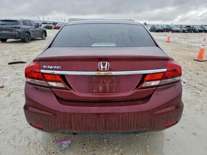 2013 Honda Civic VIN 2HGFB2F8XDH535871 COPART salvage auction — FRONT END, Tx - Certificate Of Title, sold $625 on 2026-07-09 (photo 6)