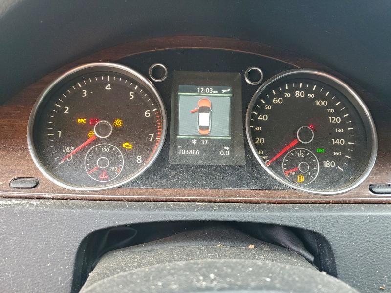 2012 Volkswagen Passat cc VIN WVWGU7AN8CE535204 COPART salvage auction — MINOR DENT/SCRATCHES, Ky - Certificate Of Title, sold $275 on 2026-08-03 (photo 9)