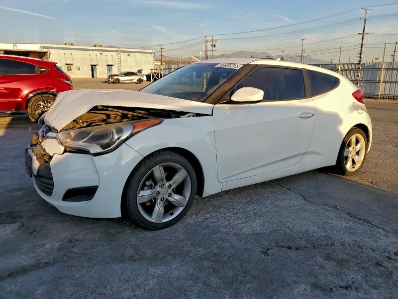 2015 Hyundai Veloster VIN KMHTC6AD1FU224674 COPART salvage auction — FRONT END, Ca - Salvage Certificate, sold $875 on 2026-07-15 (photo 1)