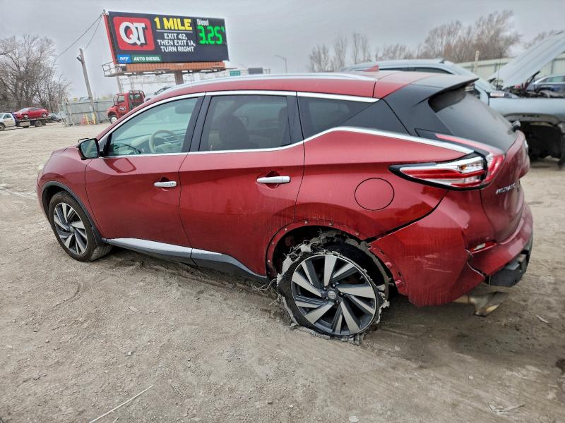 2015 Nissan Murano VIN 5N1AZ2MGXFN291241 COPART salvage auction — REAR END, Ks - Cert Of Title-Salvage, sold $1,050 on 2026-07-20 (photo 2)