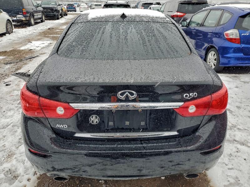 2015 Infiniti Q50 VIN JN1BV7AR3FM416905 COPART salvage auction — FRONT END, Il - Salvage Certificate, sold $2,700 on 2026-07-09 (photo 6)