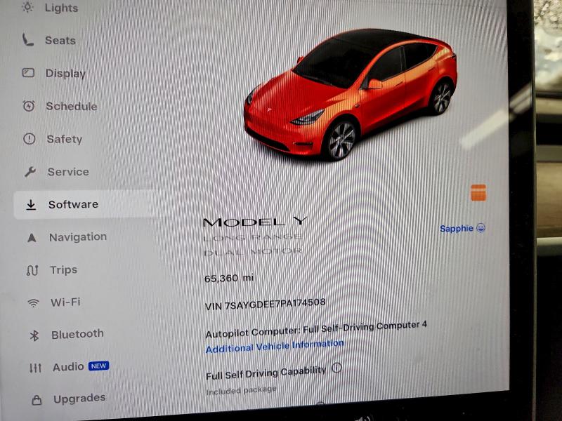 2023 Tesla Model y VIN 7SAYGDEE7PA174508 COPART salvage auction — ALL OVER, Mi - Certificate Of Title, sold $8,200 on 2026-07-06 (photo 9)