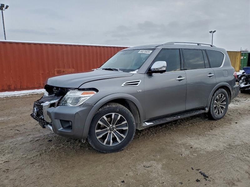 2018 Nissan Armada VIN JN8AY2NCXJ9550111 COPART salvage auction — FRONT END, In - Cert Of Title-Salvage Title, sold $7,700 on 2026-07-24 (photo 1)