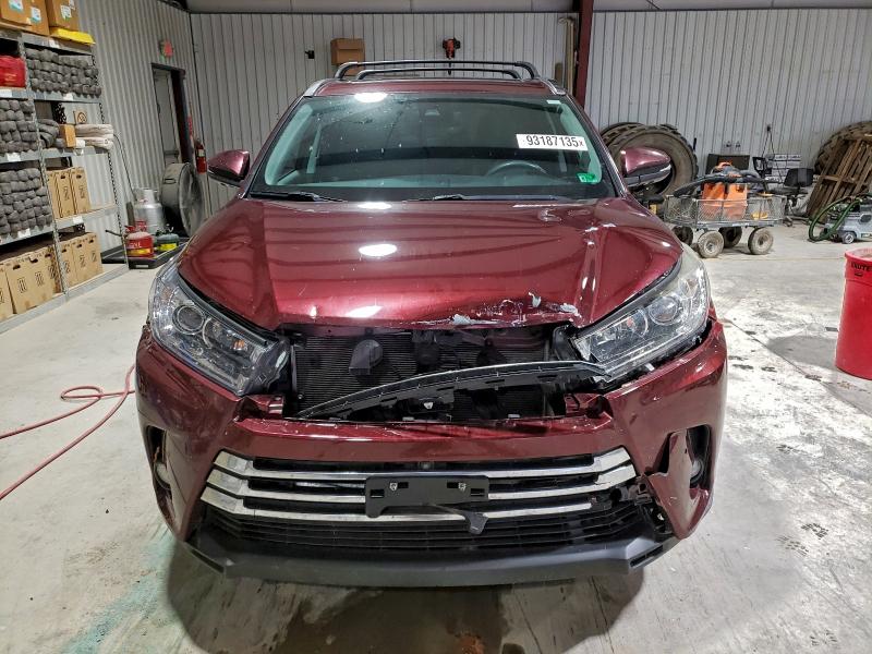 2018 Toyota Highlander VIN 5TDDZRFH2JS843771 COPART salvage auction — FRONT END, Pa - Certificate Of Salvage, sold $5,500 on 2026-07-31 (photo 5)