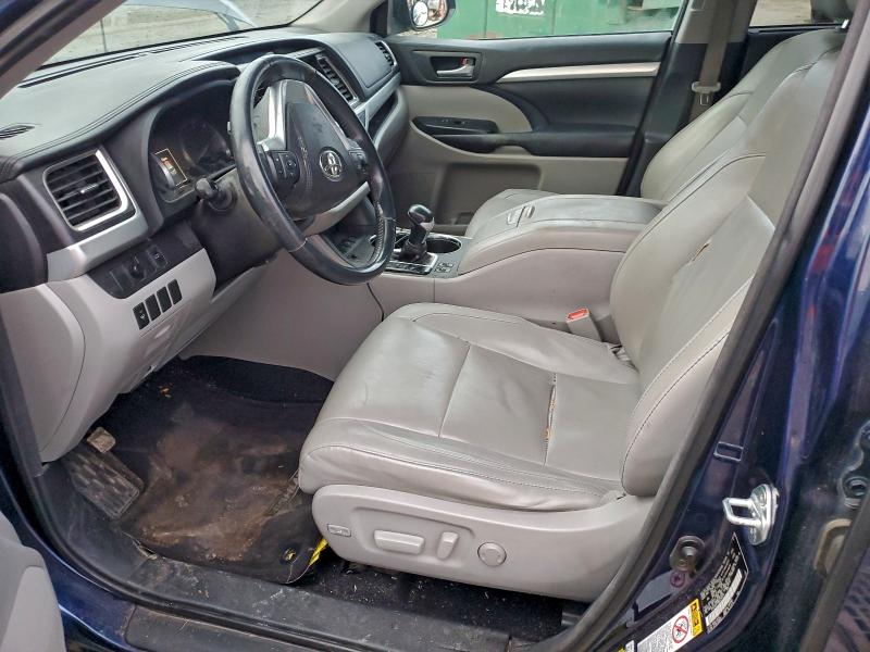 2016 Toyota Highlander VIN 5TDJKRFH8GS236919 COPART salvage auction — FRONT END, Ut - Salvage Certificate, sold $275 on 2026-07-20 (photo 7)