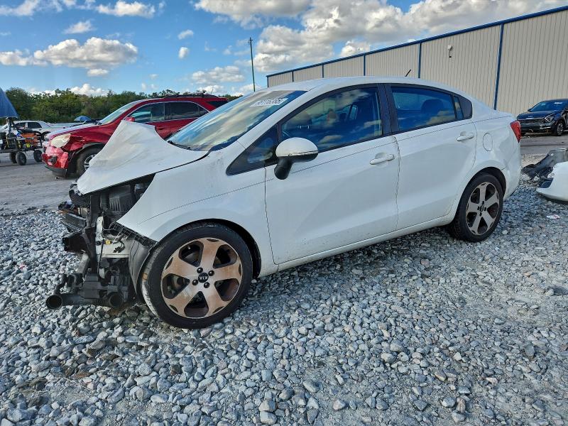 2014 Kia Rio VIN KNADN4A36E6335428 COPART salvage auction — FRONT END, Fl - Cert Of Title Slvg Rebuildable, sold $500 on 2026-07-08 (photo 1)