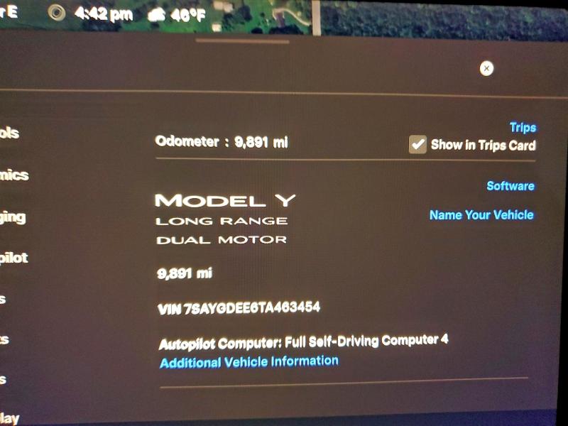 2026 Tesla Model y VIN 7SAYGDEE6TA463454 COPART salvage auction — FRONT END, Tn - Salvage Certificate, sold $18,600 on 2026-07-27 (photo 9)