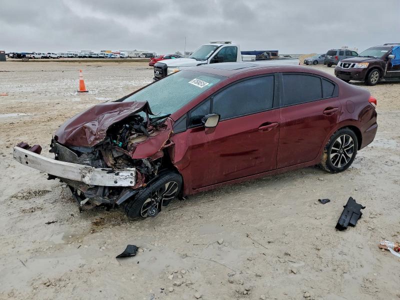 2013 Honda Civic VIN 2HGFB2F8XDH535871 COPART salvage auction — FRONT END, Tx - Certificate Of Title, sold $625 on 2026-07-09 (photo 1)
