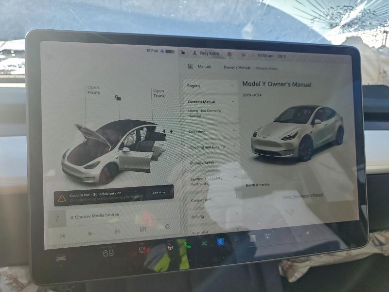 2021 Tesla Model y VIN 5YJYGDEE4MF179533 COPART salvage auction — FRONT END, Mi - Scrap Certificate Of Title, sold $200 on 2026-07-22 (photo 9)