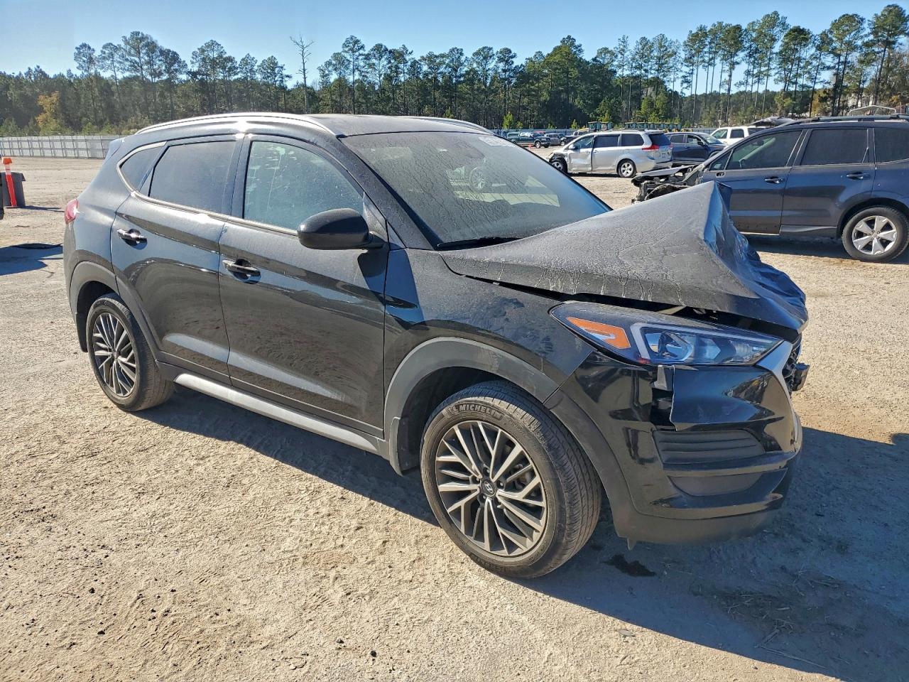 2021 Hyundai Tucson VIN KM8J33AL4MU287990 COPART salvage auction — Front End, SC - CERT OF TITLE-SALVAGE, sold $3,700 on 2026-06-29 (photo 4)
