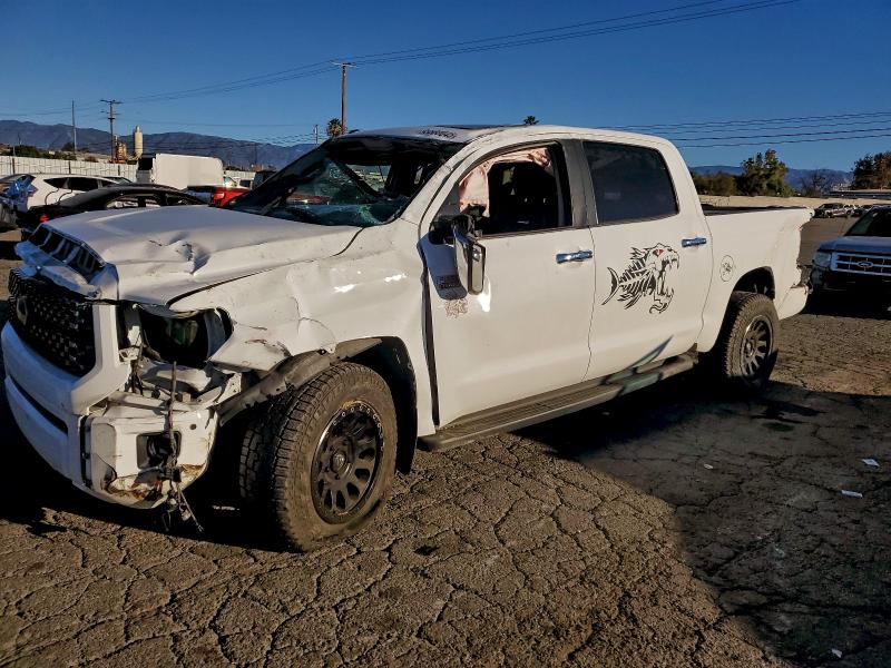 2018 Toyota Tundra VIN 5TFAY5F19JX711621 COPART salvage auction — FRONT END, Ca - Salvage Certificate, sold $525 on 2026-07-30 (photo 1)