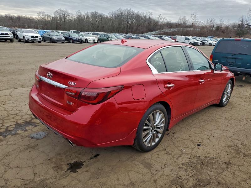 2021 Infiniti Q50 VIN JN1EV7BR2MM756216 COPART salvage auction — FRONT END, Ct - Cert Of Title-Parts Only Salva, sold $4,700 on 2026-07-07 (photo 3)