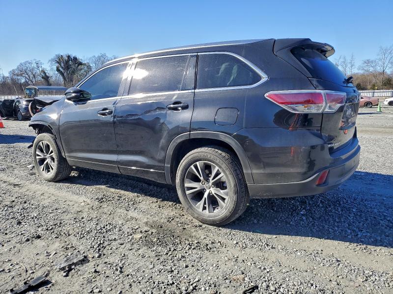 2016 Toyota Highlander VIN 5TDKKRFH1GS160271 COPART salvage auction — FRONT END, Salvage Title, sold $3,750 on 2026-07-15 (photo 2)