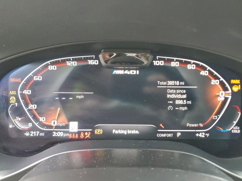 2022 BMW X3 VIN 5UX83DP02N9K07837 COPART salvage auction — FRONT END, Nj - Cert Of Title-Salvage, sold $12,800 on 2026-07-02 (photo 9)