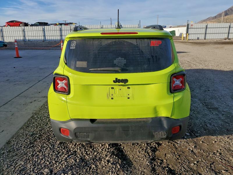 2017 Jeep Renegade VIN ZACCJABB5HPF75652 COPART salvage auction — FRONT END, Ut - Salvage Certificate, sold $625 on 2026-07-06 (photo 6)
