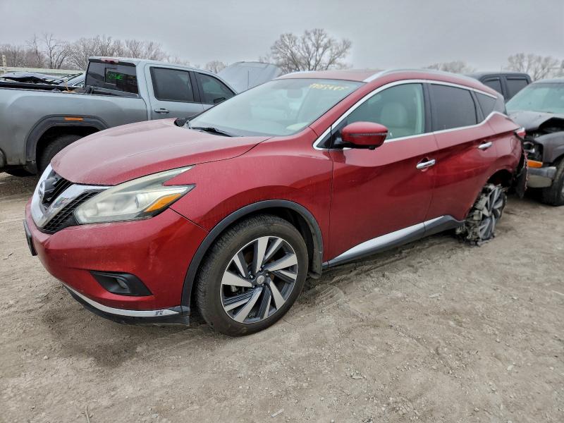 2015 Nissan Murano VIN 5N1AZ2MGXFN291241 COPART salvage auction — REAR END, Ks - Cert Of Title-Salvage, sold $1,050 on 2026-07-20 (photo 1)