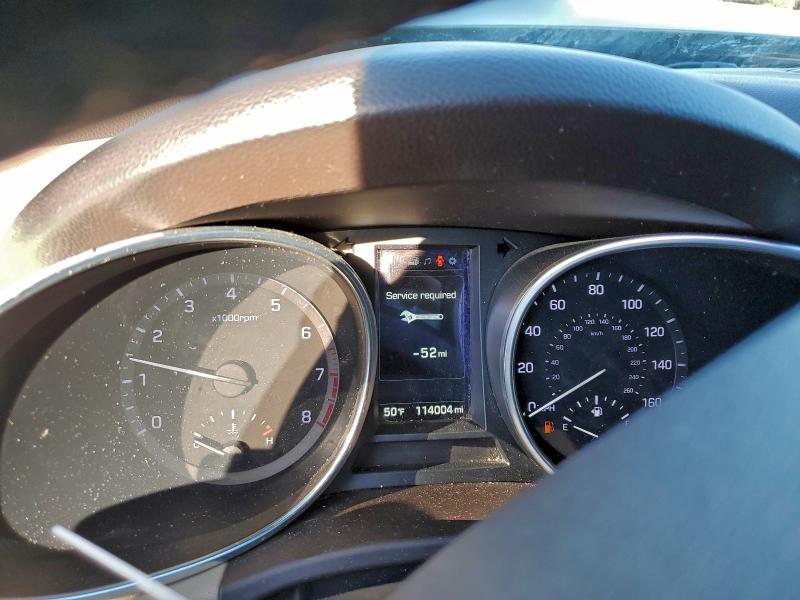 2018 Hyundai Santa fe VIN KM8SNDHF9JU262048 COPART salvage auction — FRONT END, GA - CERT OF TITLE-SALVAGE, sold $1,150 on 2026-07-23 (photo 9)