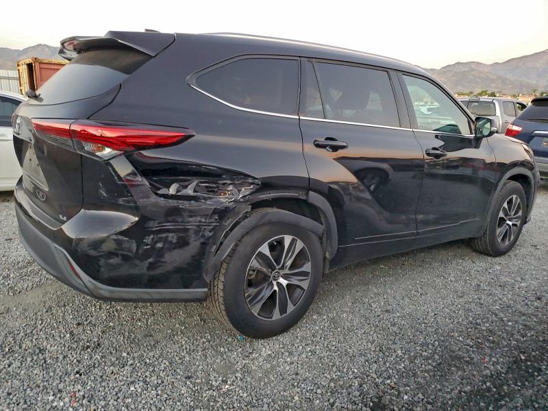 2021 Toyota Highlander VIN 5TDHZRAH0MS039109 COPART salvage auction — REAR END, Ca - Salvage Certificate, sold $20,400 on 2026-07-08 (photo 3)