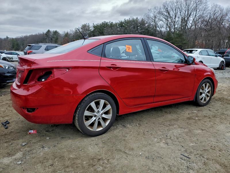 2012 Hyundai Accent VIN KMHCU4AE7CU184803 COPART salvage auction — REAR END, Other, sold $125 on 2026-07-30 (photo 3)