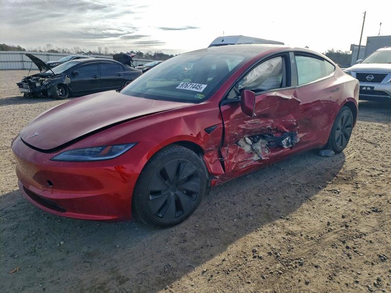 2025 Tesla Model 3 VIN 5YJ3E1EA5SF900581 COPART salvage auction — SIDE, Va - Cert Of Title - Salvage, sold $8,100 on 2026-07-22 (photo 1)