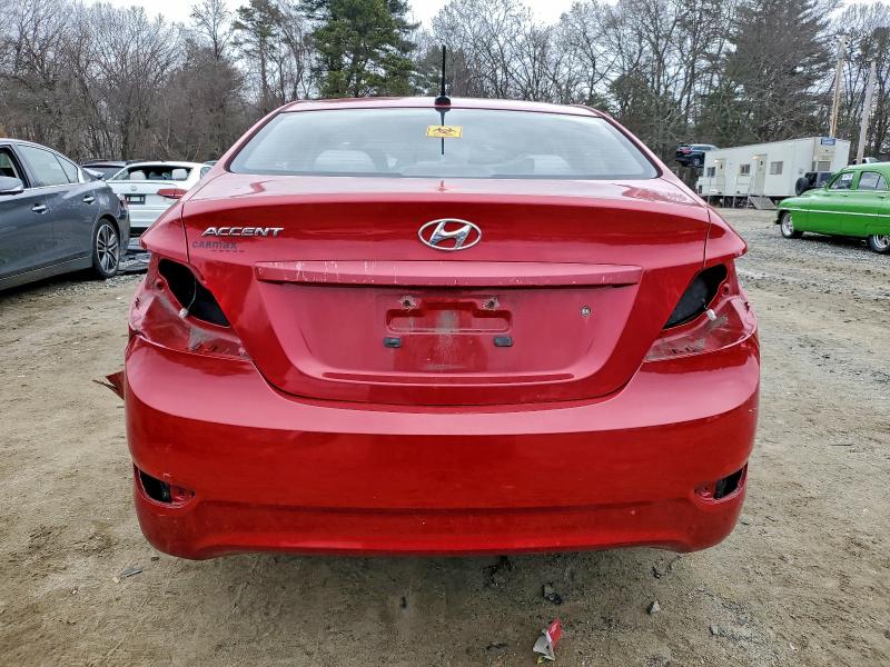2012 Hyundai Accent VIN KMHCU4AE7CU184803 COPART salvage auction — REAR END, Other, sold $125 on 2026-07-30 (photo 6)