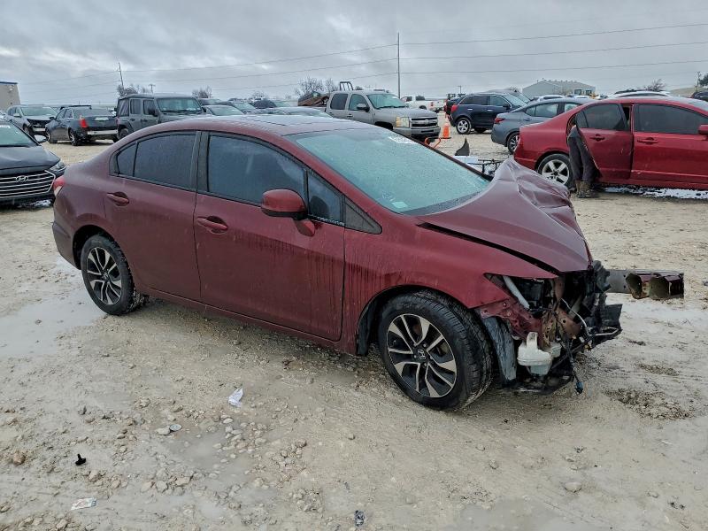 2013 Honda Civic VIN 2HGFB2F8XDH535871 COPART salvage auction — FRONT END, Tx - Certificate Of Title, sold $625 on 2026-07-09 (photo 4)