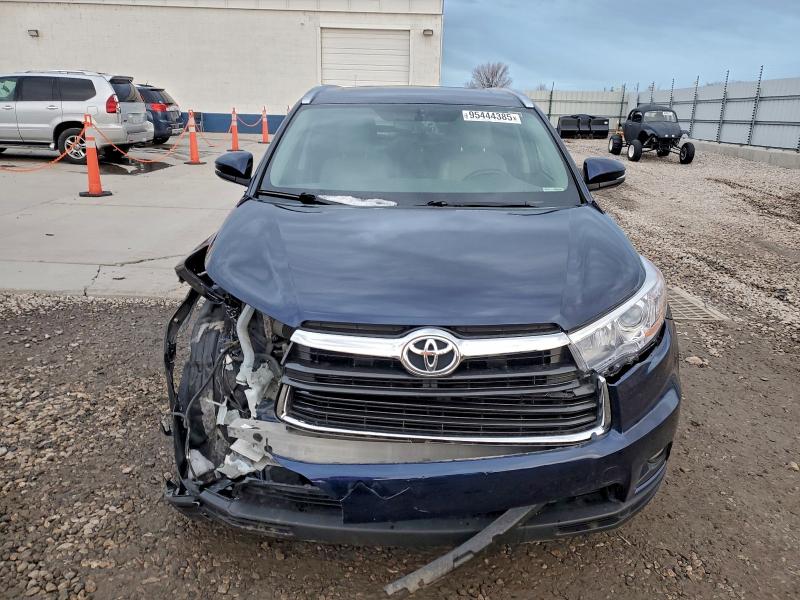 2016 Toyota Highlander VIN 5TDJKRFH8GS236919 COPART salvage auction — FRONT END, Ut - Salvage Certificate, sold $275 on 2026-07-20 (photo 5)
