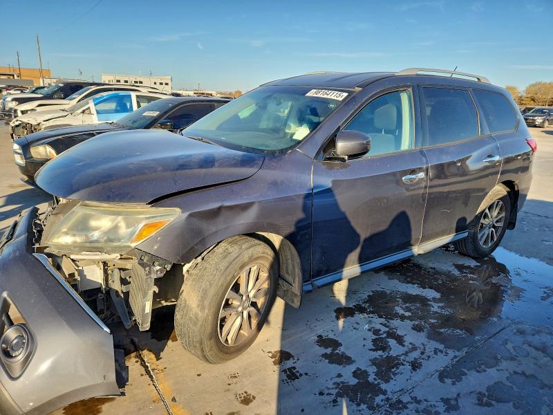 2014 Nissan Pathfinder VIN 5N1AR2MM3EC724320 COPART salvage auction — FRONT END, TX - SALVAGE VEHICLE TITLE, sold $1,300 on 2026-07-02 (photo 1)