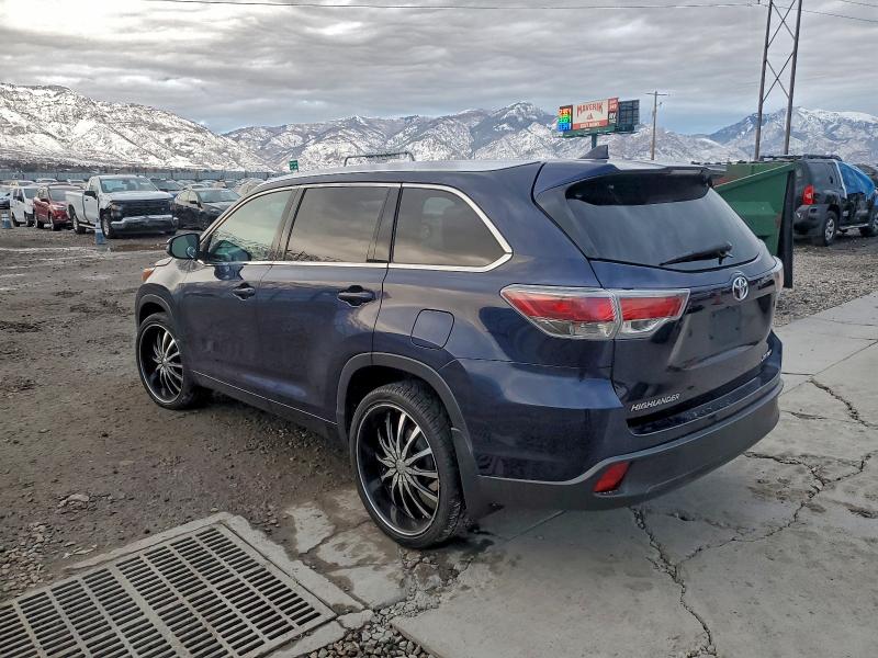 2016 Toyota Highlander VIN 5TDJKRFH8GS236919 COPART salvage auction — FRONT END, Ut - Salvage Certificate, sold $275 on 2026-07-20 (photo 2)