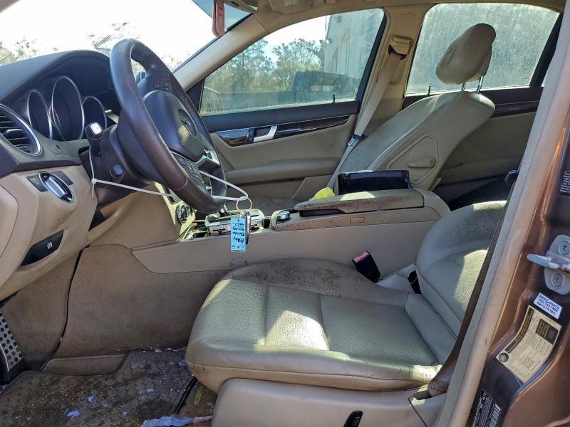 2013 Mercedes-benz C class VIN WDDGF4HB0DR264367 COPART salvage auction — WATER/FLOOD, Ga - Cert Of Title-Flood Salvage, sold $425 on 2026-08-20 (photo 7)