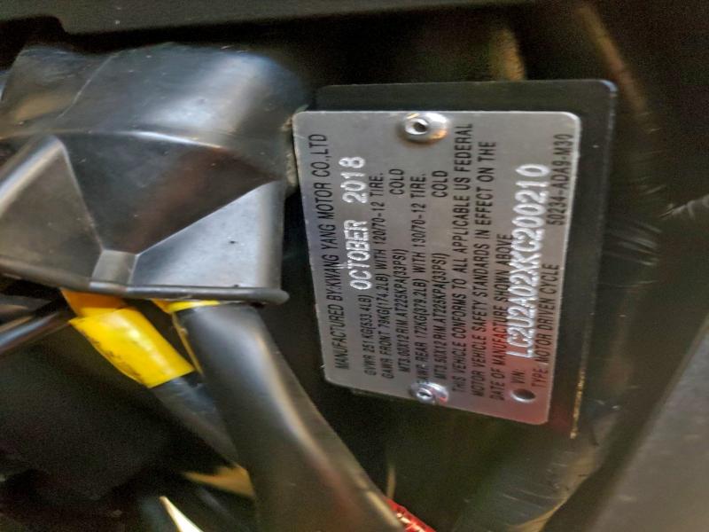 2019 VIN LC2U2A02XKC200210 COPART salvage auction — FRONT END, WA - BILL OF SALE, sold $425 on 2026-07-23 (photo 9)