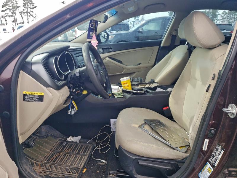 2015 Kia Optima VIN 5XXGM4A74FG449713 COPART salvage auction — FRONT END, Nc - Salvage Certificate Of Title, sold $250 on 2026-07-28 (photo 7)